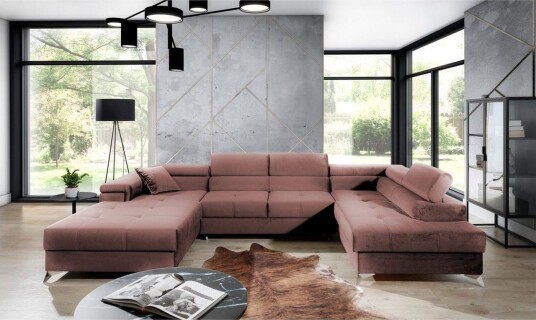 Seksjon Eltap Eduardo 337x205x88 cm Kronos 29 Rosa Høyre