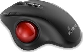 Mediarange Mros263 Høyre Hendt Styrekule Usb Type C 2400 Dpi Sort Rød