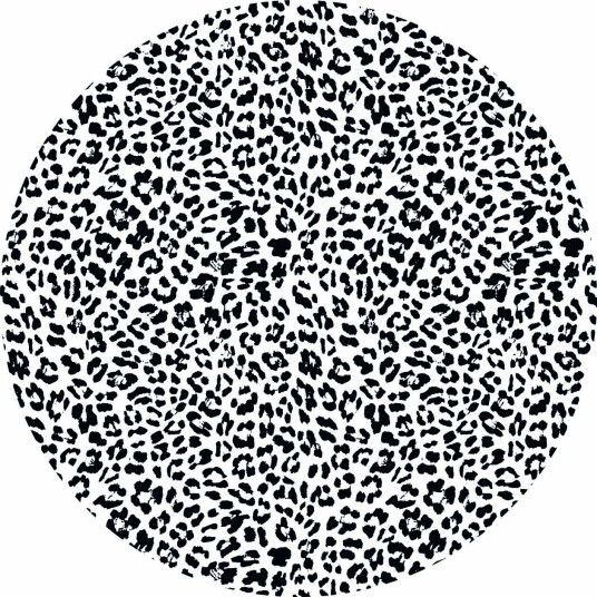 Runde tepper Leopard svart/hvit Størrelse: Ø 160 cm