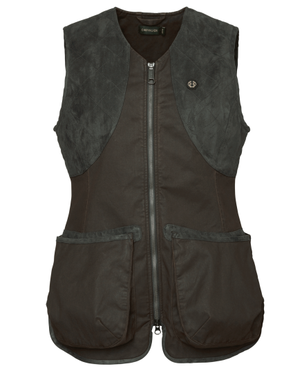 Chevalier Vintage Dogsport Vest Women Leather Brown Brown 46W