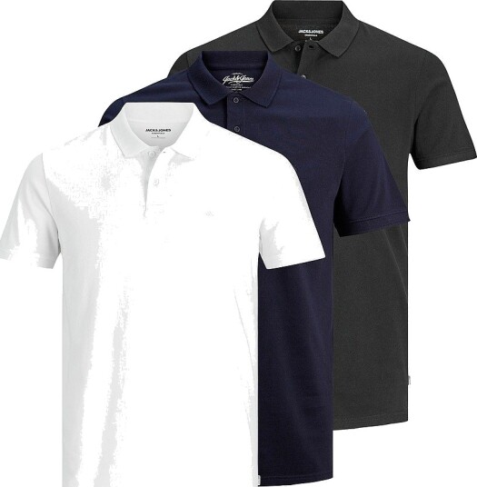 Jack & Jones Pologenser jjeBasic Polo SS 3 pakning Blå