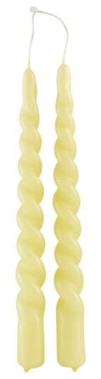 Vinding Twist lys 24 cm soft gul 2 stk
