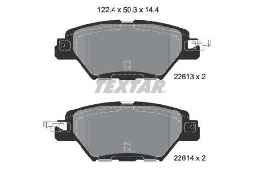 Bremseklosser TEXTAR 2261301 Bremseklosser TEXTAR 2261301