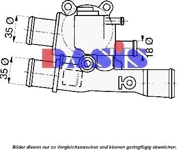 AKS DASIS 751822N Termostat, kjølemiddel