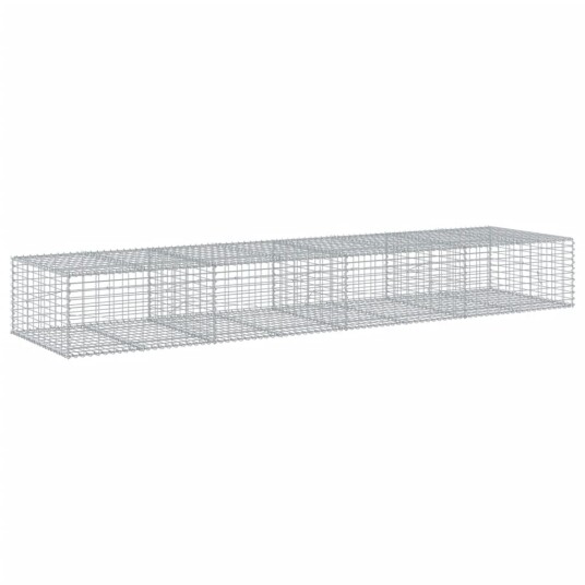 Gabionkurv med deksel 400x100x50 cm galvanisert jern Gabionkurv med deksel 400x100x50 cm galvanisert jern