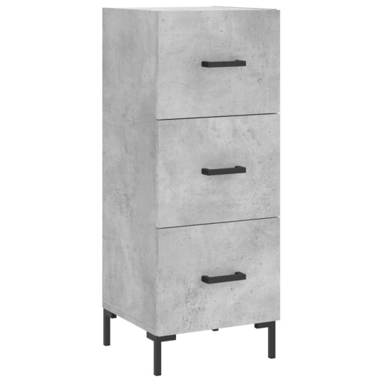 vidaXL Highboard betonggrå 34,5x34x180 cm konstruert tre 8720845496197
