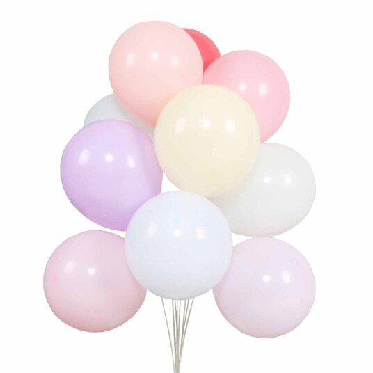 100-pack ballonger 26cm latex i Billed Colors fest bursdag