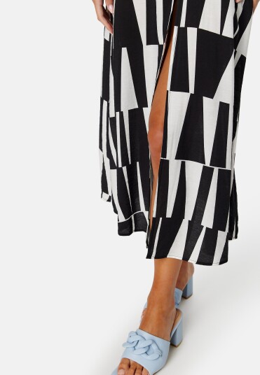 Object Collectors Item Taro L/S Long Dress Black Aop :Sandshell 36