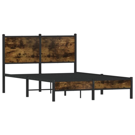 Sengeramme i metall uten madrass røkt eik 120x190 cm 8721102953989