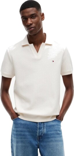 Tommy Hilfiger Jonny Collar Texture Reg Polo White L