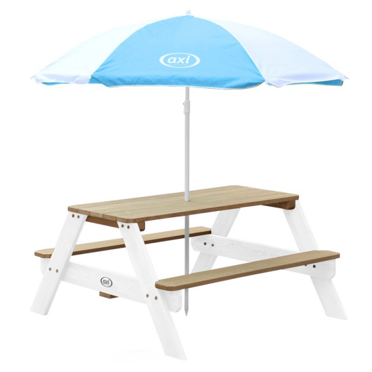 AXI Nick Piknikbord m Parasoll Brun/Hvit 935100
