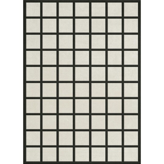 Layered Avenue Checked Bone ullteppe White 300 x 400 cm