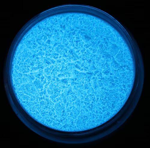 Blått Glitter pulver som lyser i mörkret / Glow in the dark