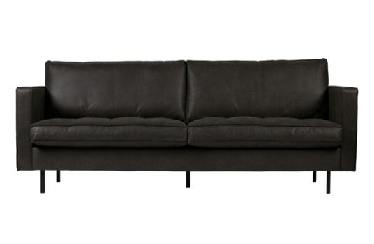 Bepurehome Rodeo Classic Sofa 2,5-seter Skinn Sort