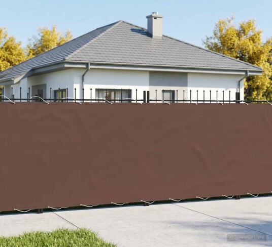 vidaXL Balkong privat skjerm 150 x 500 cm Stoff med PU belegg Brun
