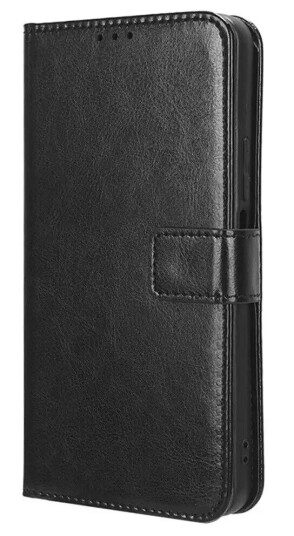EIDERWOOD Nothing Phone (2a) Kunst Skinn Flip Deksel med Stativ & Lommebok - Svart