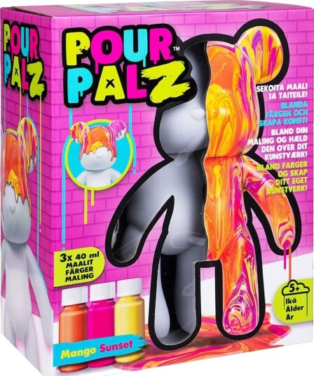 TOYMONSTER POUR PALZ DIY-sett Mal Din Egen Bjørn Mango Sunset