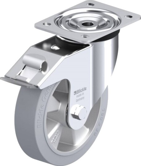 Blickle 622563 L-Alev 180K-Fi-Sg Styrehjul Med Bremse Hjuldiameter 180 Mm Bæreevne (Maks) 400 Kg (1 Stk)