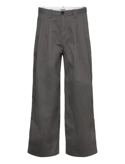 Weekday Otis Loose Pleated Cotton Twill Chinos Grey 50 Weekday Otis Loose Pleated Cotton Twill Chinos Grey 50