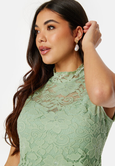 Bubbleroom Occasion Jolie Short Sleeve Midi Dress Dusty green 44