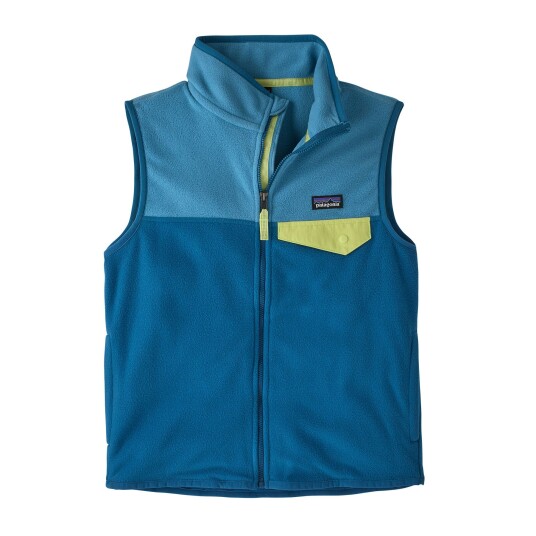 Patagonia Kids Micro D Snap T Fleece Vest Aquatic Blue L 12år