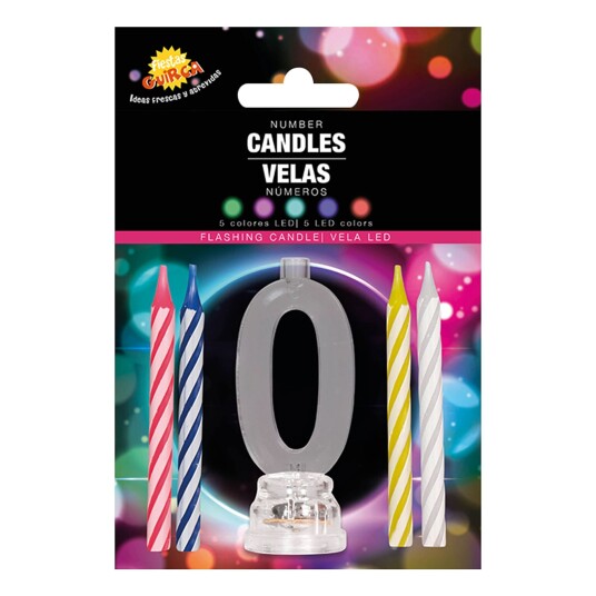 Fiestas Guirca Kakelys med LED-lysholder - Tall 0