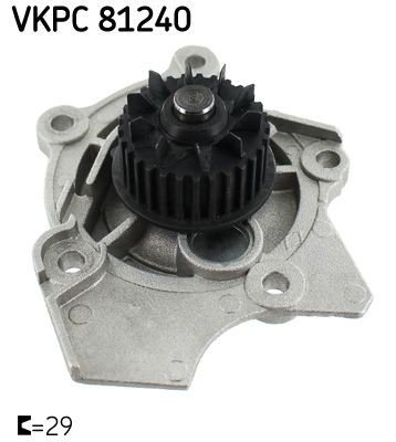 SKF VKPC 81240 Metall Vannpumpe med Tetning for Multi-V Reimdrift