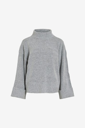 Vila Pullover viRolfie Roll Neck L/S Knit Grå Vila Pullover viRolfie Roll Neck L/S Knit Grå