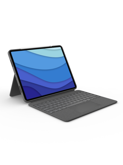 Logitech Combo Touch for iPad Pro 12.9'' - UK - Tastatur & Foliosett - Engelsk - Storbritannia - Grå