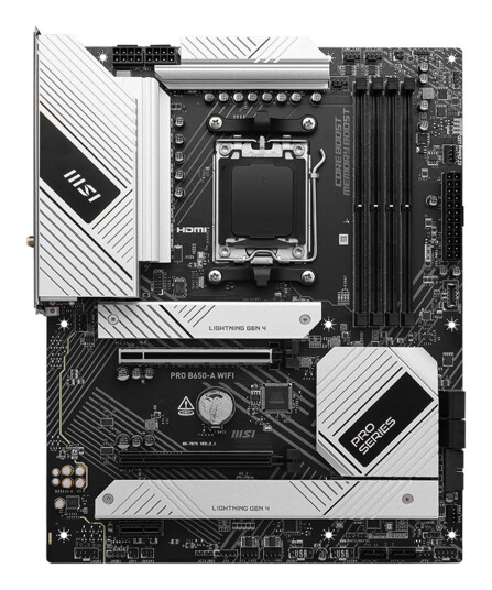 MSI PRO B650-A Hovedkort ATX med Wi-Fi 6E og AMD AM5 Socket MSI PRO B650-A Hovedkort ATX med Wi-Fi 6E og AMD AM5 Socket