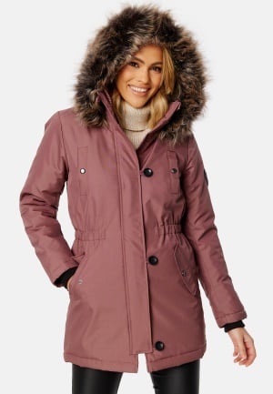 ONLY Iris Fur Winter Parka Rose Brown M ONLY Iris Fur Winter Parka Rose Brown M