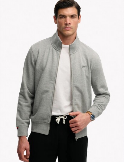 Superdry Essential Logo Track Top   Grey   XL