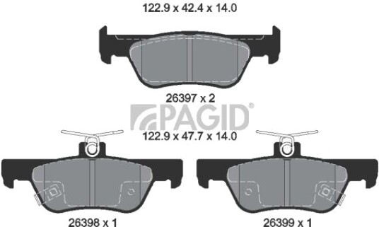 PAGID T2918N Bremseklosser
