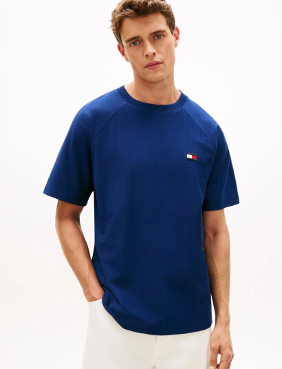 Tommy Hilfiger Tommy Flag Elevated Tee   Blue   XL