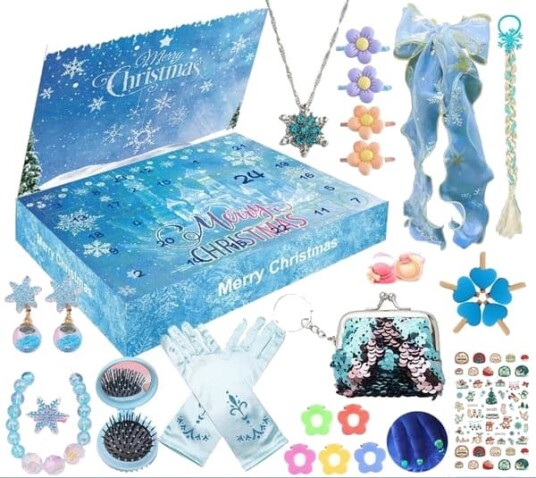 Frozen Adventskalender Frozen Princess Veske Smykker 24 Dagers Nedtellingskalender Blindboks Julegaveeske