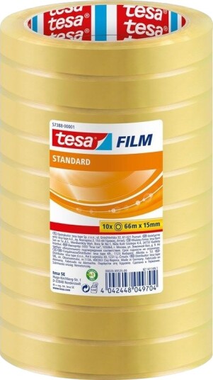 tesa film tape Standard 10 x 66m x 15mm Transparent