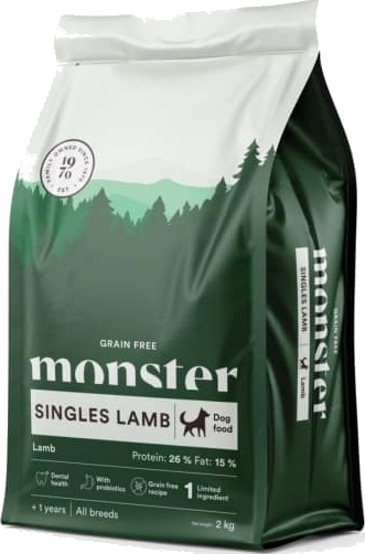 Monster Pet Food Kornfritt HundefĂ´r med Lam for Voksne Hunder 2 kg Monster Pet Food Kornfritt HundefĂ´r med Lam for Voksne Hunder 2 kg
