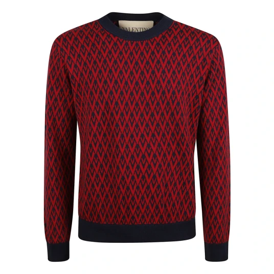 Valentino Garavani, Herre, Strikkevarer, Flerfarget, L, Valentino Garavani, Herre, Strikkevarer, Flerfarget, L,