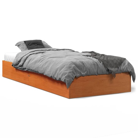 vidaXL Dagseng voksbrun 90x190 cm heltre furu 8721012406421