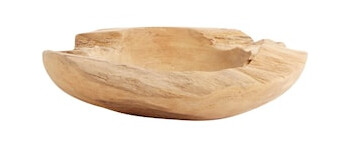 Skål Rustic Natur Teakrot 8X30 cm
