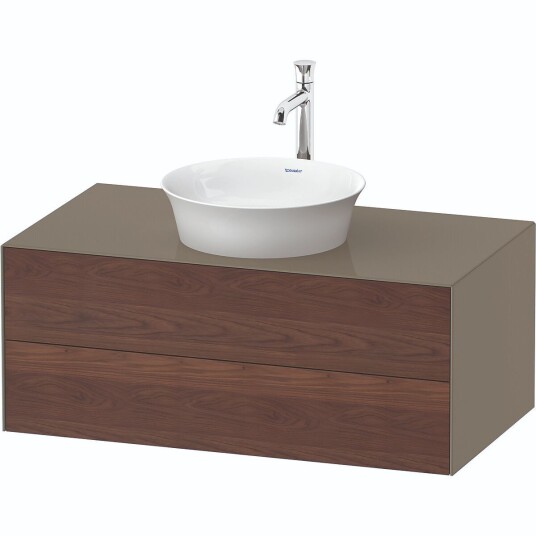 Duravit White Tulip Servantskap 2 skuf. 100x55x40,8 cm Valnøtt/Stengrå Høygl.