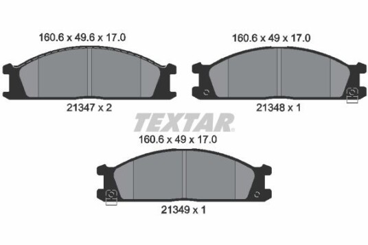 Bremseklosser TEXTAR 2134702 Bremseklosser TEXTAR 2134702