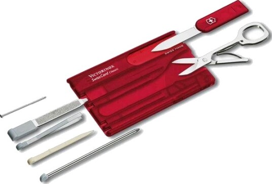 Victorinox Swiss Card Multiverktøy 10 Funksjoner Rød 82 mm