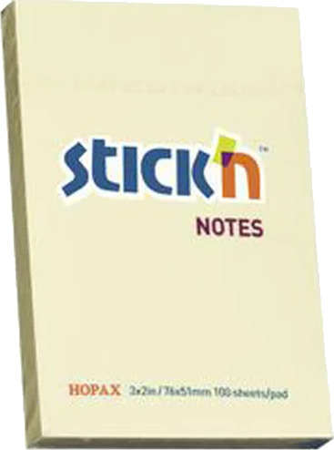 Stick"n Z Notisblock 76x51 100 Blad Pastell Gul Stick"n Z Notisblock 76x51 100 Blad Pastell Gul
