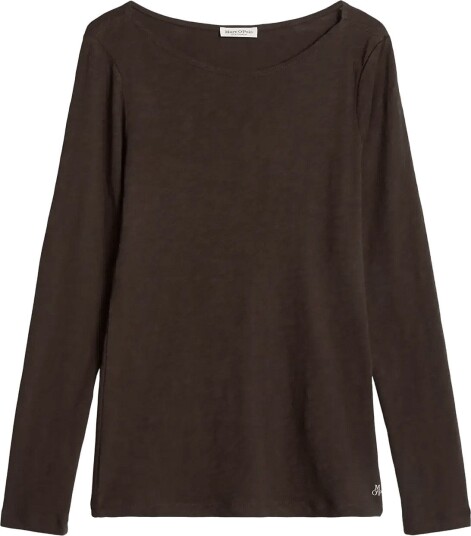 Marc O"Polo T Shirt Longsleeve Boat Neck   BURNT COFFEE   S