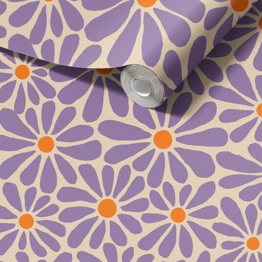 Namly Design Kontaktpapir Blomstret lilla mønster / Peel and Stick CPRSS2284607511
