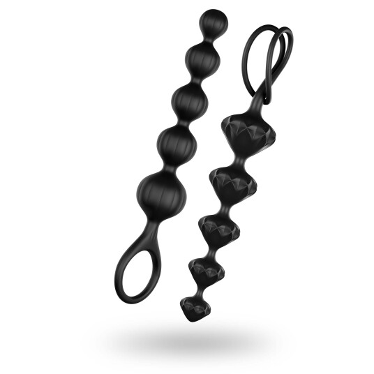 Satisfyer Love Beads Analkjede 2 stk     - Svart