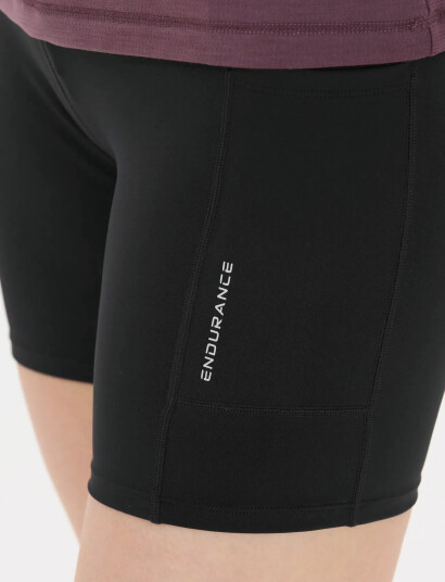 Endurance Strong W Short Run Tights - Black - 42