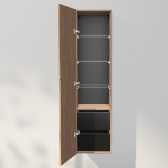 INR Iconic Nordic Rooms Solid 40/40 Høyskap med Skuffer Natural oak / 40cm Venstre Hengslet
