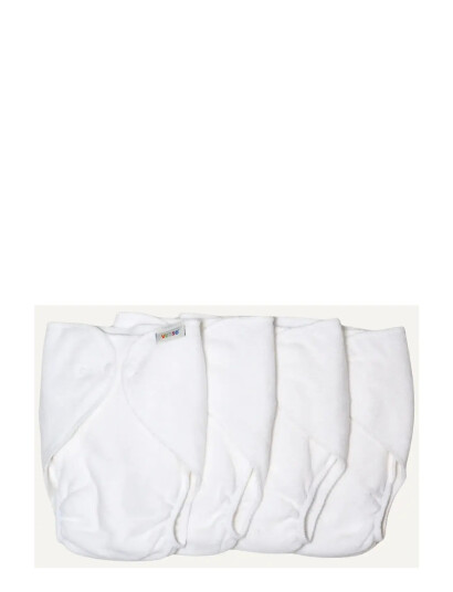 Imse Vimse Terry Diapers One Size White 4 P White One Size Imse Vimse Terry Diapers One Size White 4 P White One Size